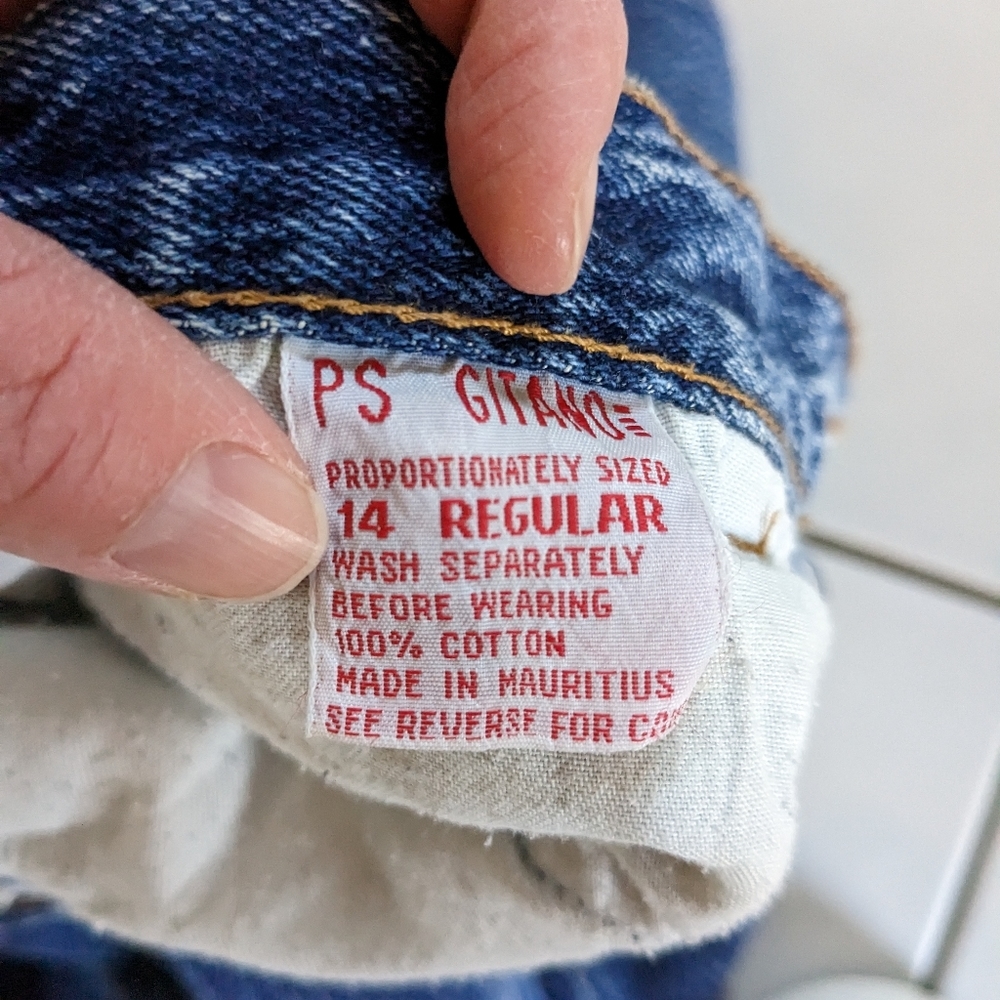 GITANO | Vintage| Regular Fit | Tapered Mom Jeans | Waist 29" | Blue - Picture 6 of 6
